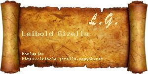 Leibold Gizella névjegykártya